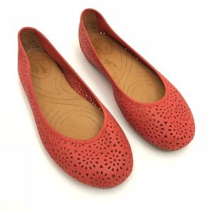 Clarks Indigo Plush Bea Laser Cut Medallion Flats